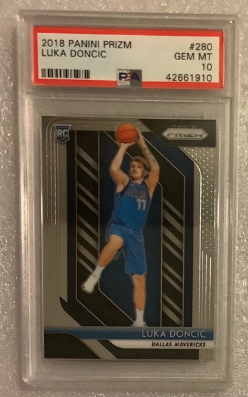 2018 Prizm Luka Doncic Rookie Rc #280 Psa 10 Gem Mint Dallas 