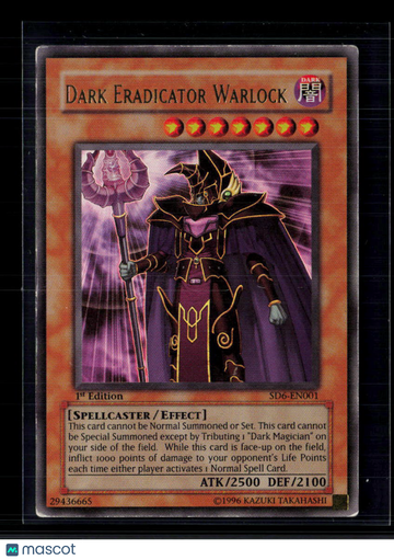 2006 Konami Spellcaster's Judgment Dark Eradicator Warlock Ultra Rare 1st Edition