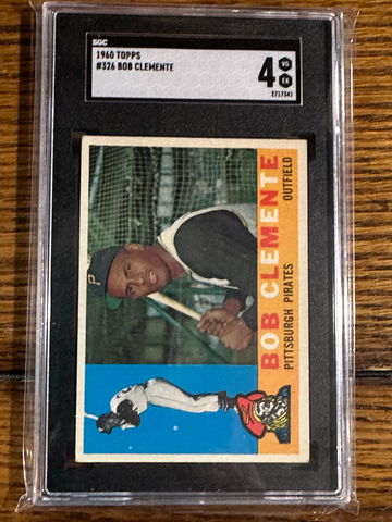 1960 Topps Roberto "Bob" Clemente #326 SGC 4 VG-EX HOF Pirates - VINTAGE GEM!