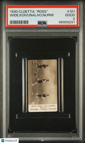 1930 Cloetta "ross" Wide,Koivunalho,Nurmi #101 PSA 2