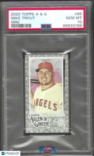 2020 Topps Allen & Ginter Mike Trout #85 Mini PSA 10