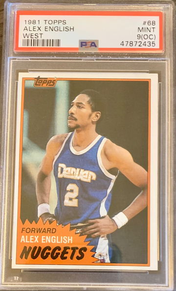 1981 Topps Basketball Alex English WEST #68 - Graded PSA 9 Mint (oc) - New Case!