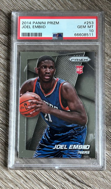 2014-15 Panini Prizm PSA 10 Joel Embiid #253 Rookie