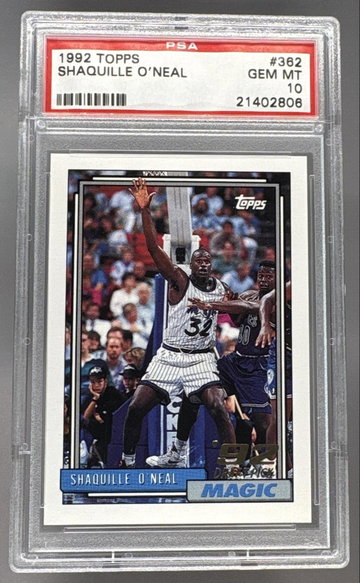 1992 Topps Shaquille O'Neal #362 PSA 10