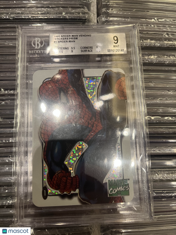 1995 Spider-Man Vending Stickers Prism Spider-Man #1 BGS 9