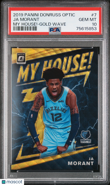 2019 Panini Donruss Optic My House! Ja Morant #7 Gold Wave PSA 10