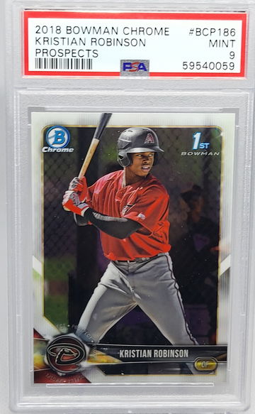2018 Bowman Chrome Prospects #BCP 186 Kristian Robinson PSA 9