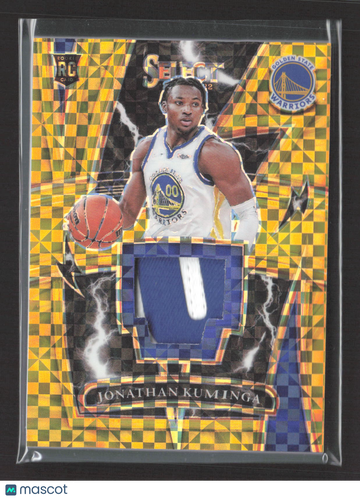 2022 Panini Select Prizm Jonathan Kuminga #SP-JKM Gold Checkerboard /10 RC Memorabilia