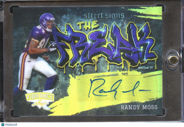 2023 Leaf Vibrance Street Signs Randy Moss #SS-RM1