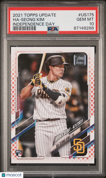 2021 Topps Update Ha-Seong Kim #US175 Independence Day PSA 10