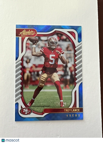 2022 Panini Absolute Trey Lance Blue Diamonds