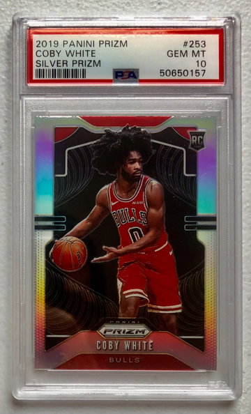 2019 Coby White Silver Prizm PSA 10