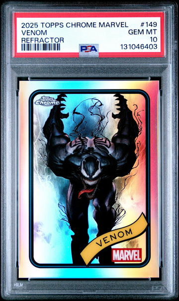 2025 Topps Chrome Marvel Refractor Venom #149 PSA 10