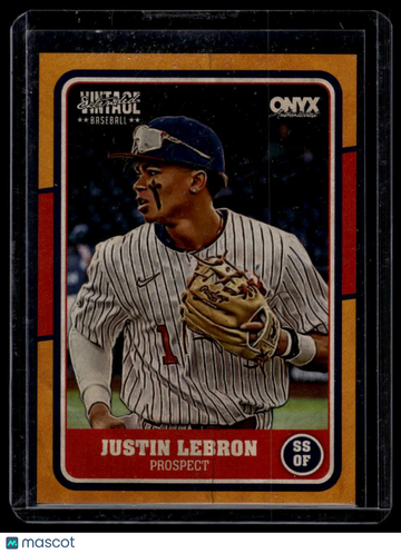 2025 Onyx Vintage Extended Justin Lebron #OVJULE Orange Border /99