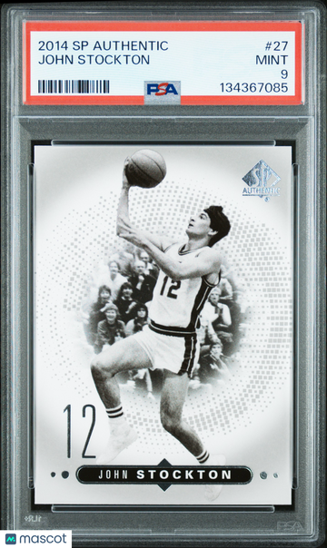 2014 SP Authentic John Stockton #27 PSA 9