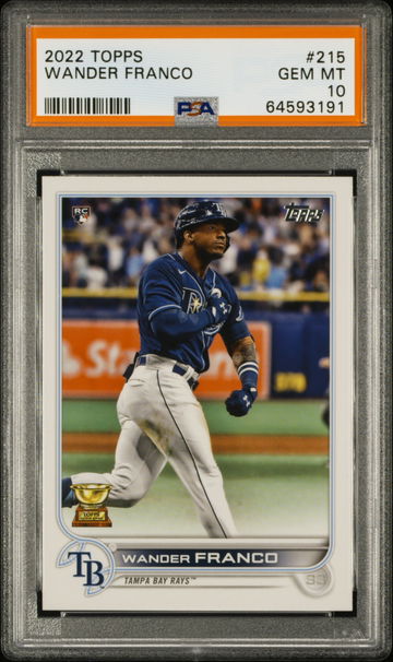 💎🧨 2022 Topps Series 1 WANDER FRANCO RC PSA 10 GEM MINT RC TAMPA BAY Rays ⚾️🦁