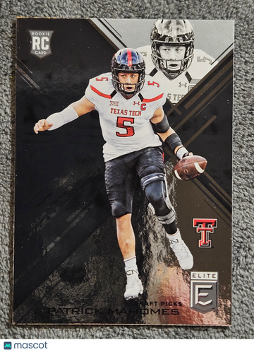2017 Donruss Elite Collegiate Patrick Mahomes #145 Chiefs Rookie RC