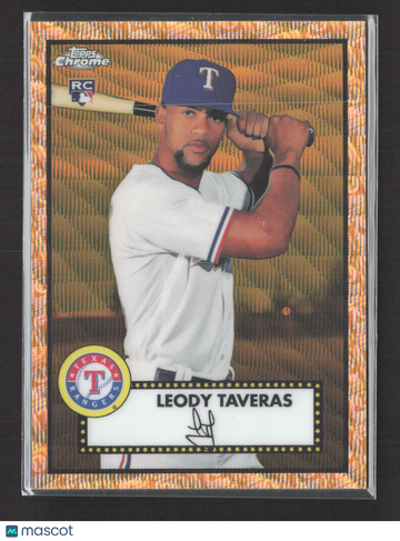2021 Topps Chrome Leody Taveras #93 Orange Refractor RC