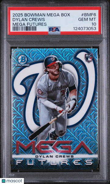 2025 Bowman Mega Box Mega Futures Dylan Crews #BMF6 PSA 10