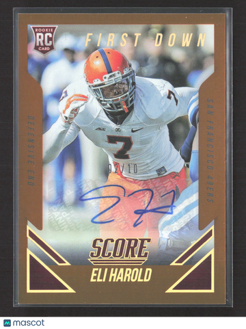 2015 Panini Score Eli Harold #343 Gold /10 RC