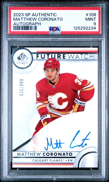 2023 SP Authentic Matthew Coronato #108 /999 PSA 9
