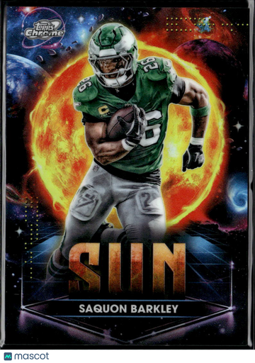 2025 Topps Chrome Sun Saquon Barkley Philadelphia Eagles NFL Football Trading Card PPSU-SB