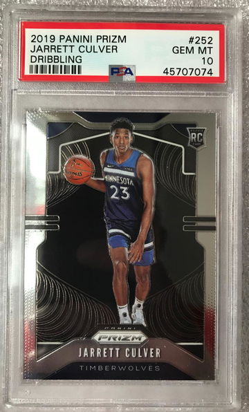 2019 Panini Prizm Jarrett Culver Dribbling Variation RC PSA 10 #252