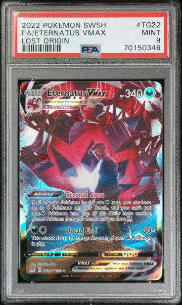 2022 Pokemon Sword and Shield Lost Origin Trainer Gallery Eternatus Vmax #TG22 PSA 9