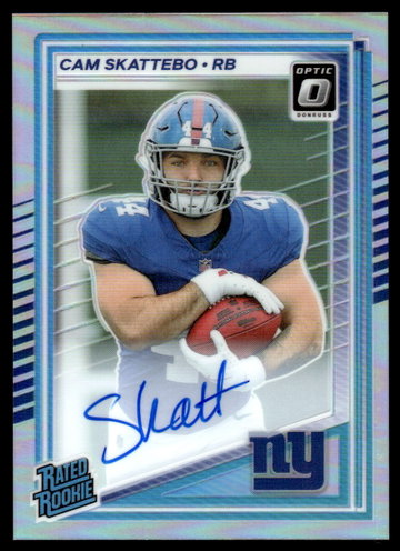 2025 Optic #228 Cam Skattebo Holo Rated Rookie Auto /199