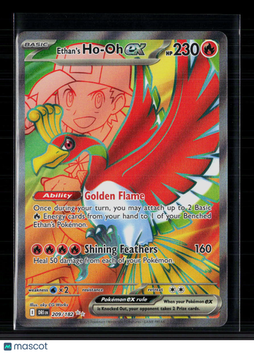 Pokemon 2025 Destined Rivals Ethan's Ho-Oh EX FA SAR #209/182