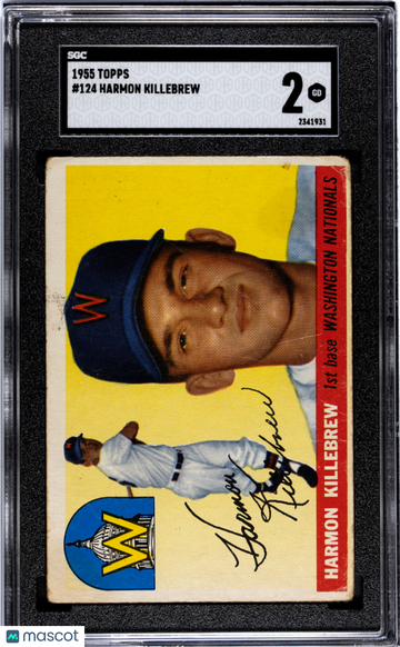 1955 Topps Harmon Killebrew #124 SGC 2