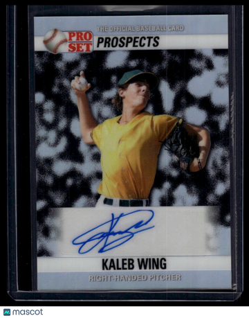2026 Pro Set Metal - 1990 Pro Set Autographs Prismatic Silver Kaleb Wing #90A-KW2 AU SN