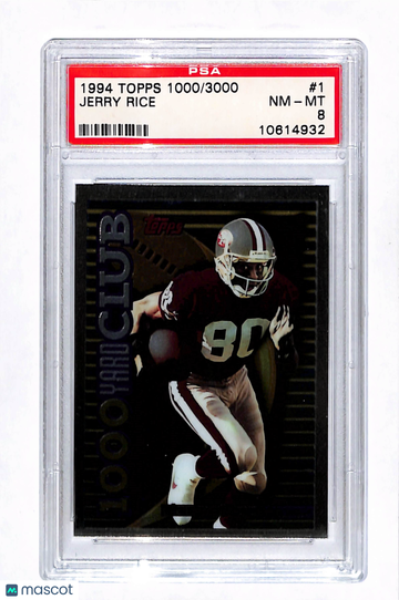 1994 Topps 1000/3000 Jerry Rice #1 PSA 8