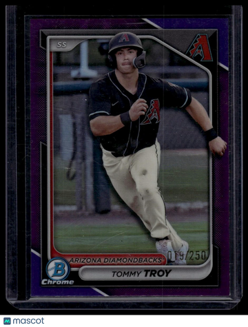 2024 Bowman Draft Tommy Troy #BDC-111 Chrome Purple Refractor SN