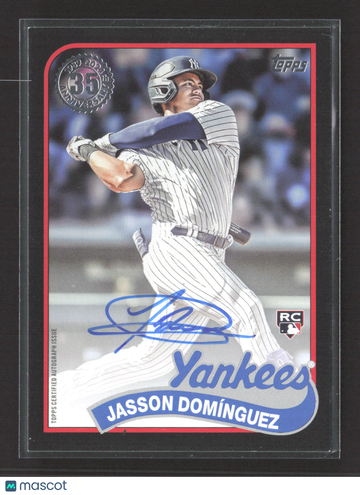 2024 Topps 1989 Topps Baseball Autograph Jasson Domínguez #89BA-JD Black /199 RC