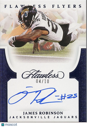 James Robinson 2021 Flawless Flyers Auto Autograph Jacksonville Jaguars 4/10