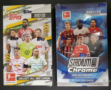 2021-2022 Topps Bundesliga Hobby Box Stadium Club Chrome Lot 2x