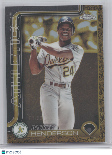 2025 Topps Chrome Gilded Collection Rickey Henderson #114 /99