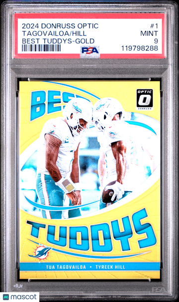 2024 Panini Donruss Optic Best Tuddys Hill Tagovailoa #1 Gold PSA 9