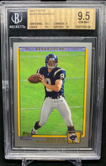 2001 Topps Drew Brees BGS 9.5 w/ 10 sub