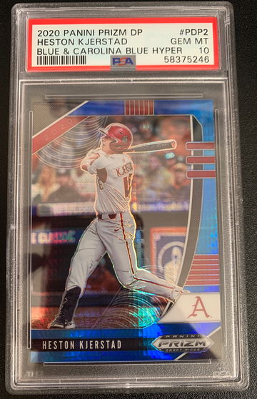 2020 Panini Prizm Draft Heston Kjerstad Blue Carolina Blue Hyper