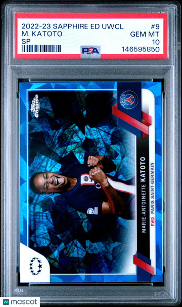 2022-23 Topps Chrome Sapphire Edition M. Katoto #9 SP Short Print PSA 10