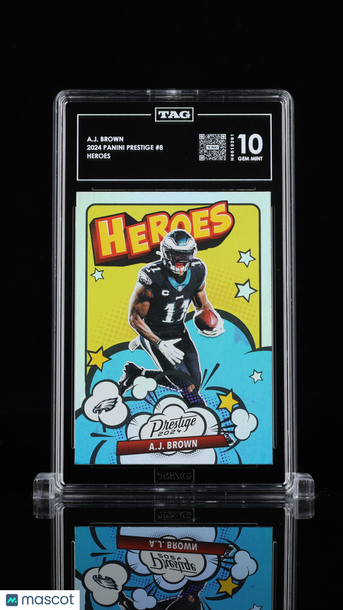 2024 Panini Prestige Heroes A.J. Brown #8 Low Pop TAG 10