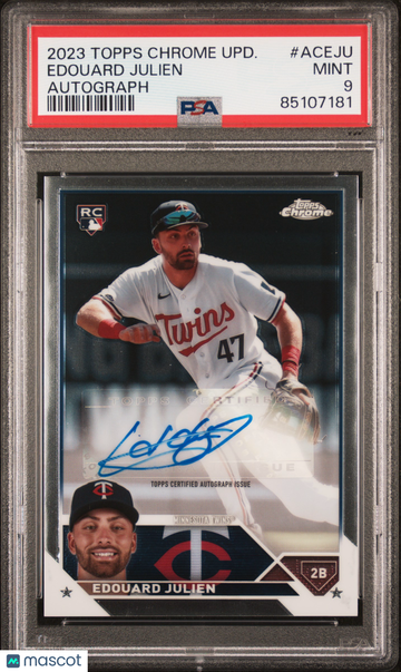 2023 Topps Chrome Update Autograph Edouard Julien #ACEJU PSA 9 Topps