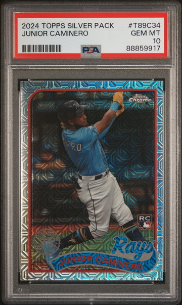 2024 Topps Silver Pack '89 Chrome Junior Caminero #T89C34 PSA 10