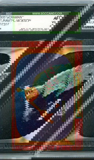 1955 Bowman Randy Jackson #87 SGC 40 Authentic Autograph P1270