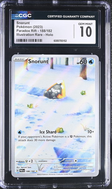 2023 Pokémon Paradox Rift Illustration Rare Snorunt #188/182 Holo CGC 10
