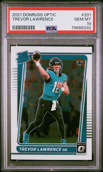 2021 Donruss Optic Rated Rookie Trevor Lawrence #201 PSA 10