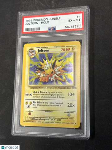 1999 Pokemon Jungle Jolteon Holo PSA 6 #4