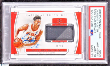 2019-20 Panini National Treasures De'Andre Hunter #DAH Materials Parallel Rookie Memorabilia PSA A